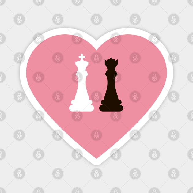 Pink Chess Heart Magnet by SlieptsovaArt