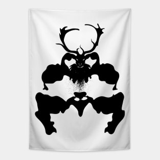 Mysterious Rorschach Stag Tapestry