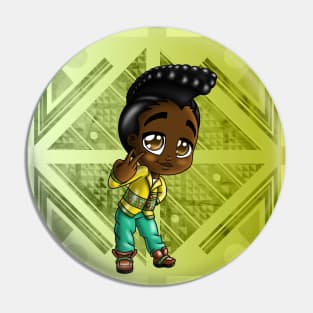 Sweet African American Boy Pin