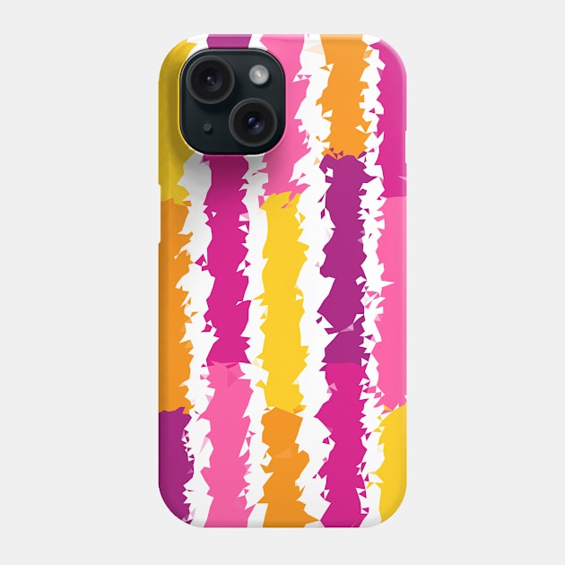 Abstract Lines Of Bright Summer Colors Phone Case by Peaceful Space AS