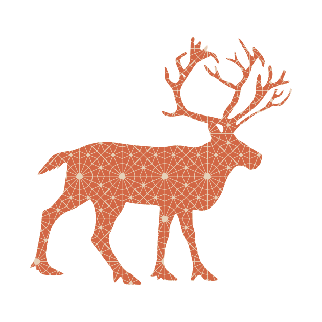 Deer Silhouette with Pattern by deificusArt