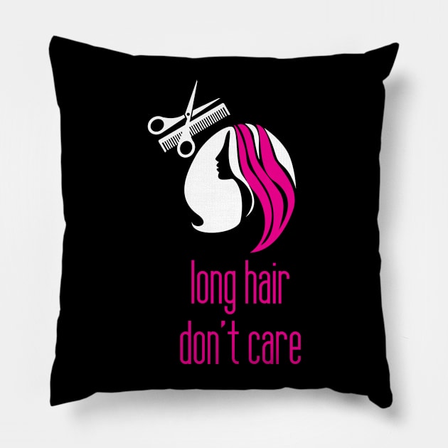 Long Hair Dont Care Pillow by UnPetitDeux