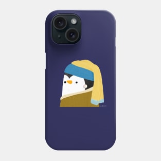 Penguin with Pearl Earring Art Series Phone Case