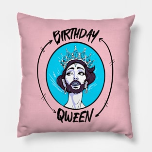 Birthday Qween Design Pillow