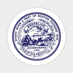 Brookline Massachusetts Logo Magnet