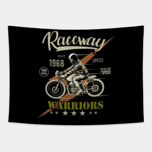 Raceway Warrios motorbike 1968 vintage biker Tapestry