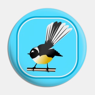 Fantail New Zealand Bird Pin