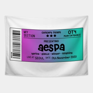 aespa Concert Ticket Tapestry