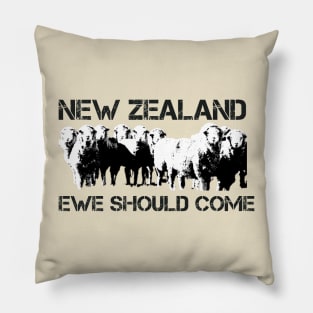 New Zealand, Ewe should come, flight of the conchords tourism poster Pillow