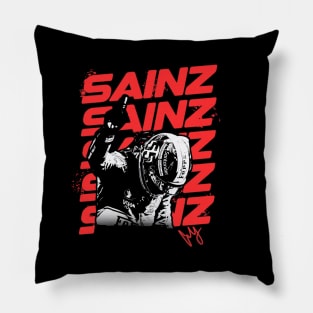 Carlos Sainz Name Reapeat Pillow