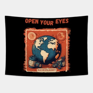 SAVE PLANET Tapestry