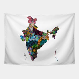 Spirograph Patterned India State Map Tapestry