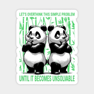 Thoughtful Pandas - Complexities in Bamboo Forest Magnet