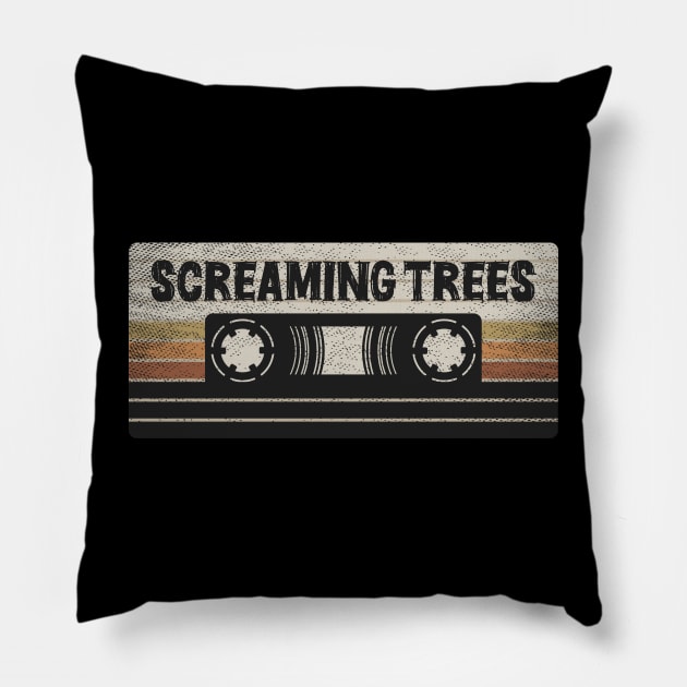 Screaming Trees Mix Tape Pillow by getinsideart