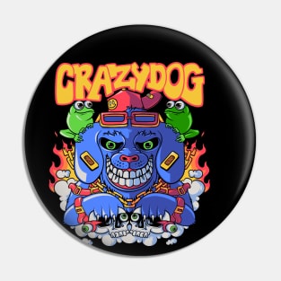 Crazy dog Pin