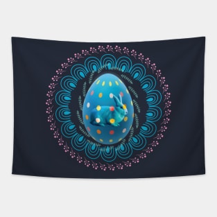 Happy Easter Mandala Tapestry