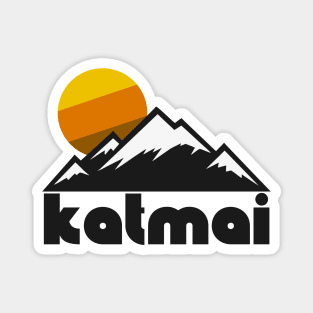 Retro Katmai ))(( Tourist Souvenir National Park Design Magnet