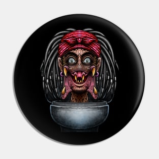 Horror toilet Monster #54 Pin