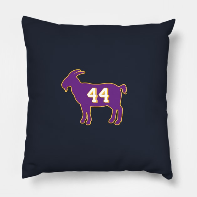 Jerry West Los Angeles Goat Qiangy Pillow by qiangdade
