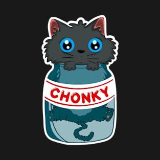 Cute Chonky Cat Stuck in a Chonky Jar T-Shirt