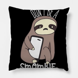 Smombie Sloth, Bored Sloth With Mobile Phone Pillow