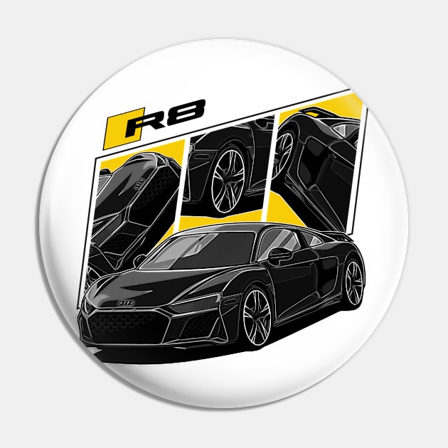 R8 v10 Plus German Supercar Pin by T-JD