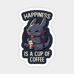 Happiness Is A Cup Of Coffee Funny Cute Gift Magnet