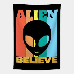 Retro Vintage Alien Tapestry