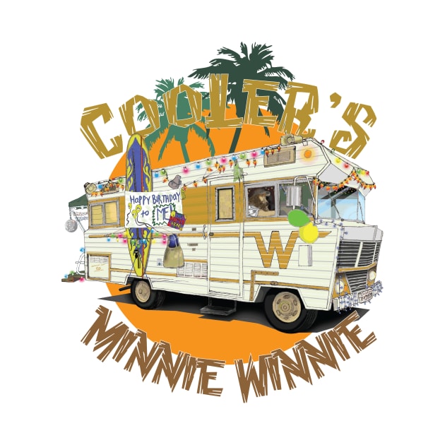 Flaked, Cooler, Minnie Winnie, Winnebago, Netflix, by ThinkMossGraphics