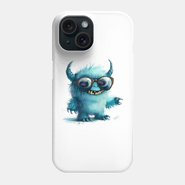 Cute Fluffy Monster Phone Case by Obotan Mmienu