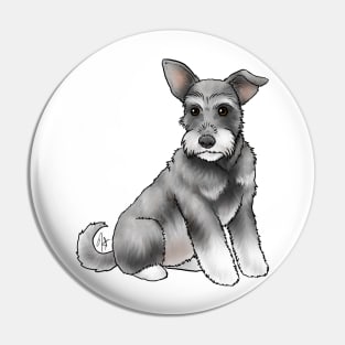 Dog - Miniature Schnauzer - Salt and Pepper Natural Pin