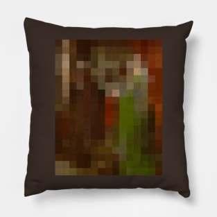 pixel van eyck Pillow