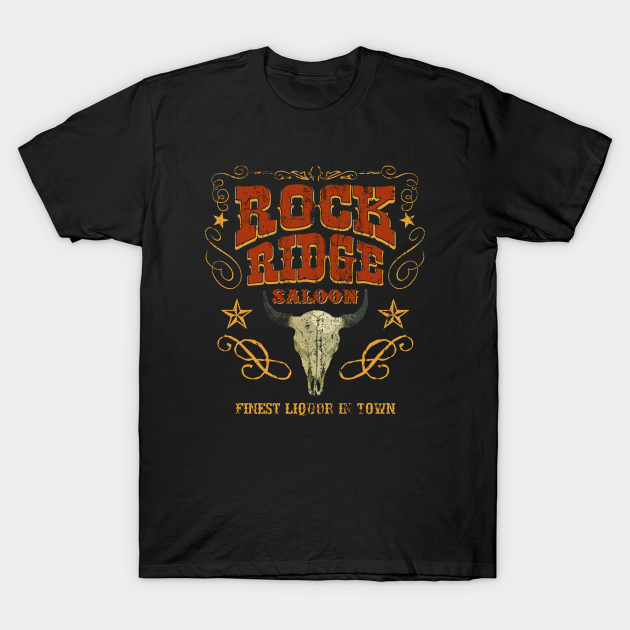 Rock Ridge Saloon, distressed - Blazing Saddles - T-Shirt