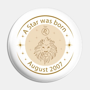 Birthday T-Shirt - Zodiac Leo Pin