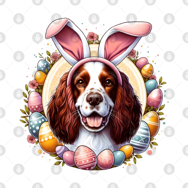 Sussex Spaniel Enjoys Easter with Bunny Ears Delight by ArtRUs