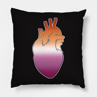 Lesbian Pride Heart Pillow