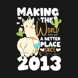 Birthday Making the world better place since 2010 T-Shirt
