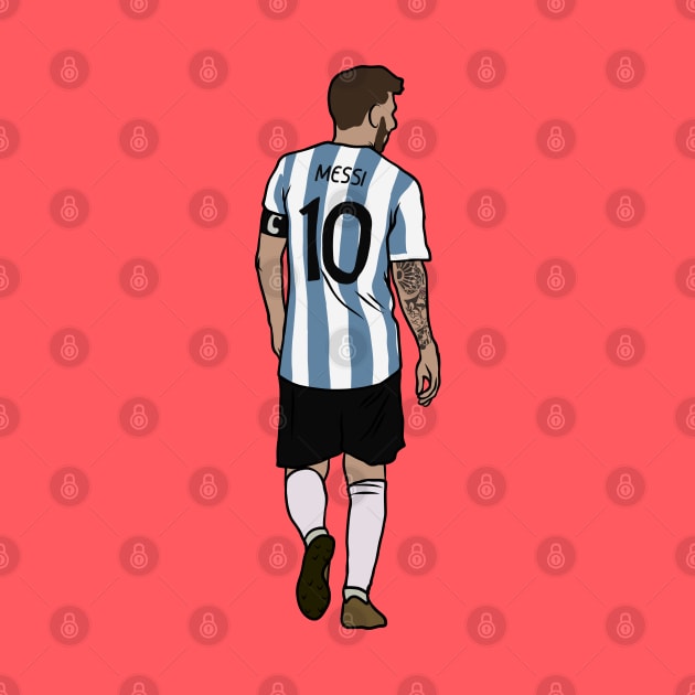 Leo Messi Back by rattraptees