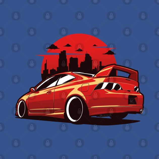 Red Integra Acura Type R by KaroCars