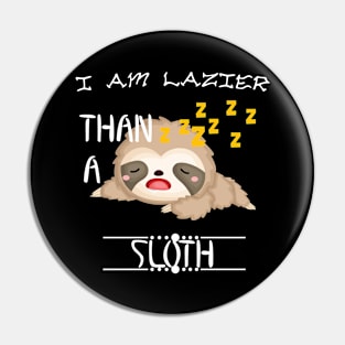 Funny Lazy Sloth Pin
