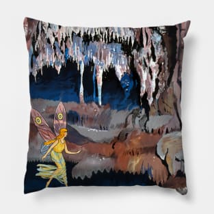 Vintage Travel Poster Buchan Caves Australia Pillow