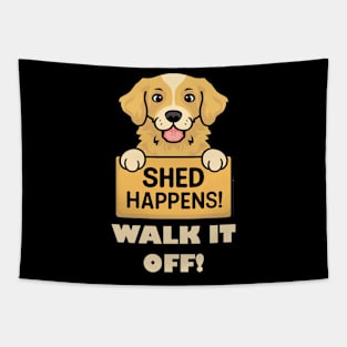 Golden Retriever Shed Happens Funny Dog Tapestry