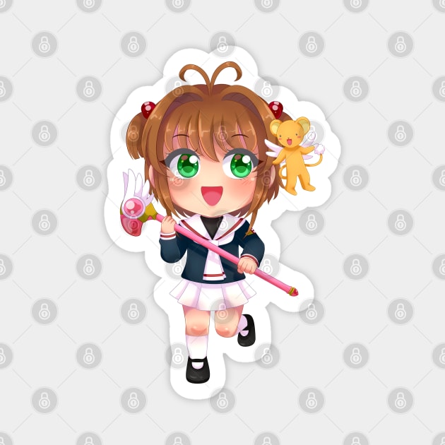 Sakura Card Captor - Sakura Kinomoto and Kero chibi Magnet by Nadi-chan16