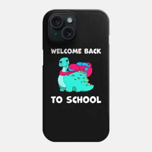 Welcome Back to School cute stegosaurus Phone Case