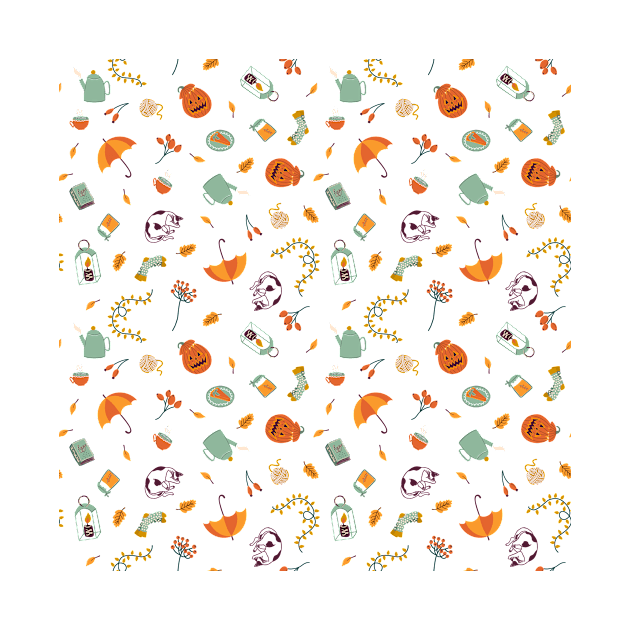 Pattern with different autumn elements by DanielK