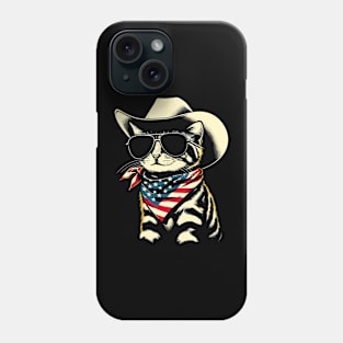 USA Flag Cat 4th of July Funny Patriotic Phone Case