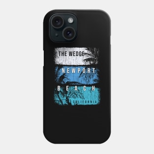 The Wedge Newport Beach California Brush Strokes and Palms Phone Case