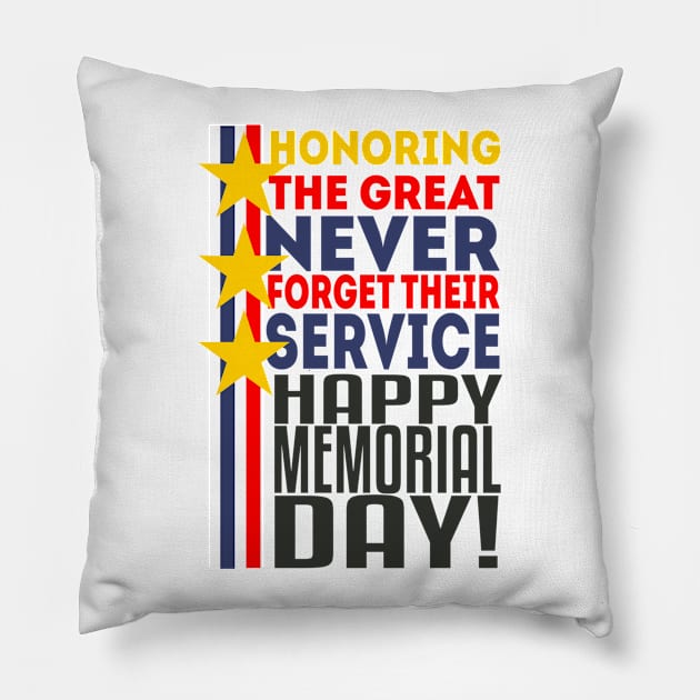 Happy Memorial Day Pillow by neomuckel