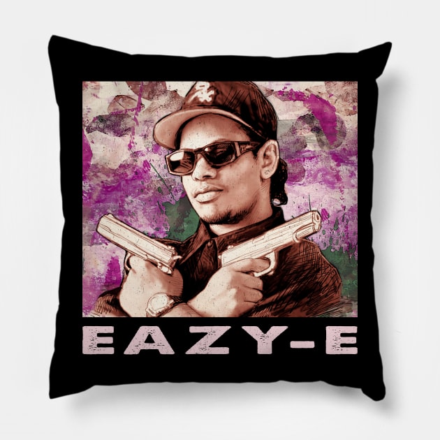 Nwa Days Eazy E's Impact In Vintage Photographs Pillow by Super Face