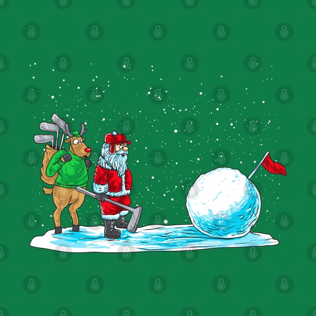 Golf Santa Claus Golfer Golfing Christmas by E